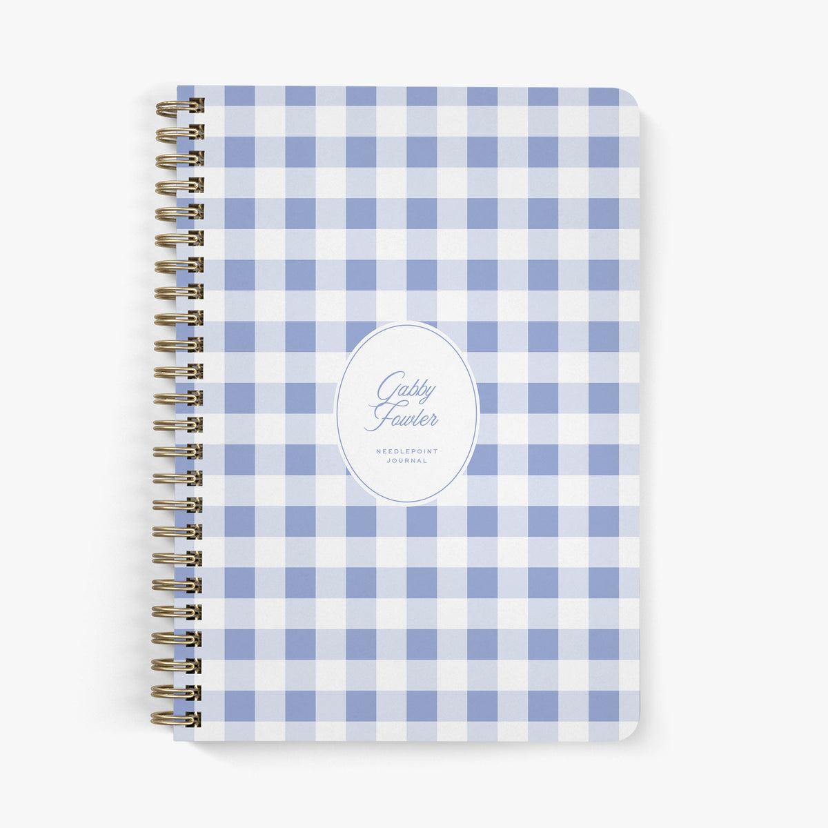 Needlepoint Journal - Blue Gingham