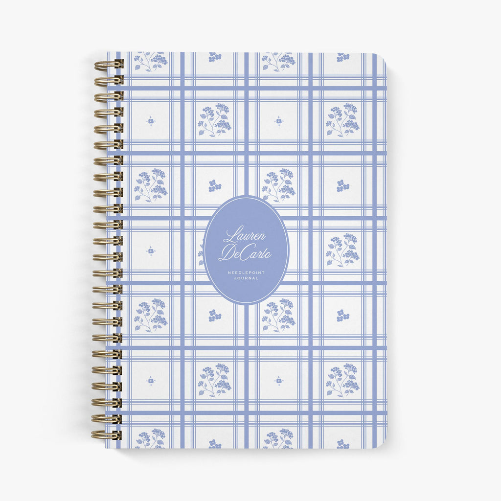 Needlepoint Journal - Blue Plaid