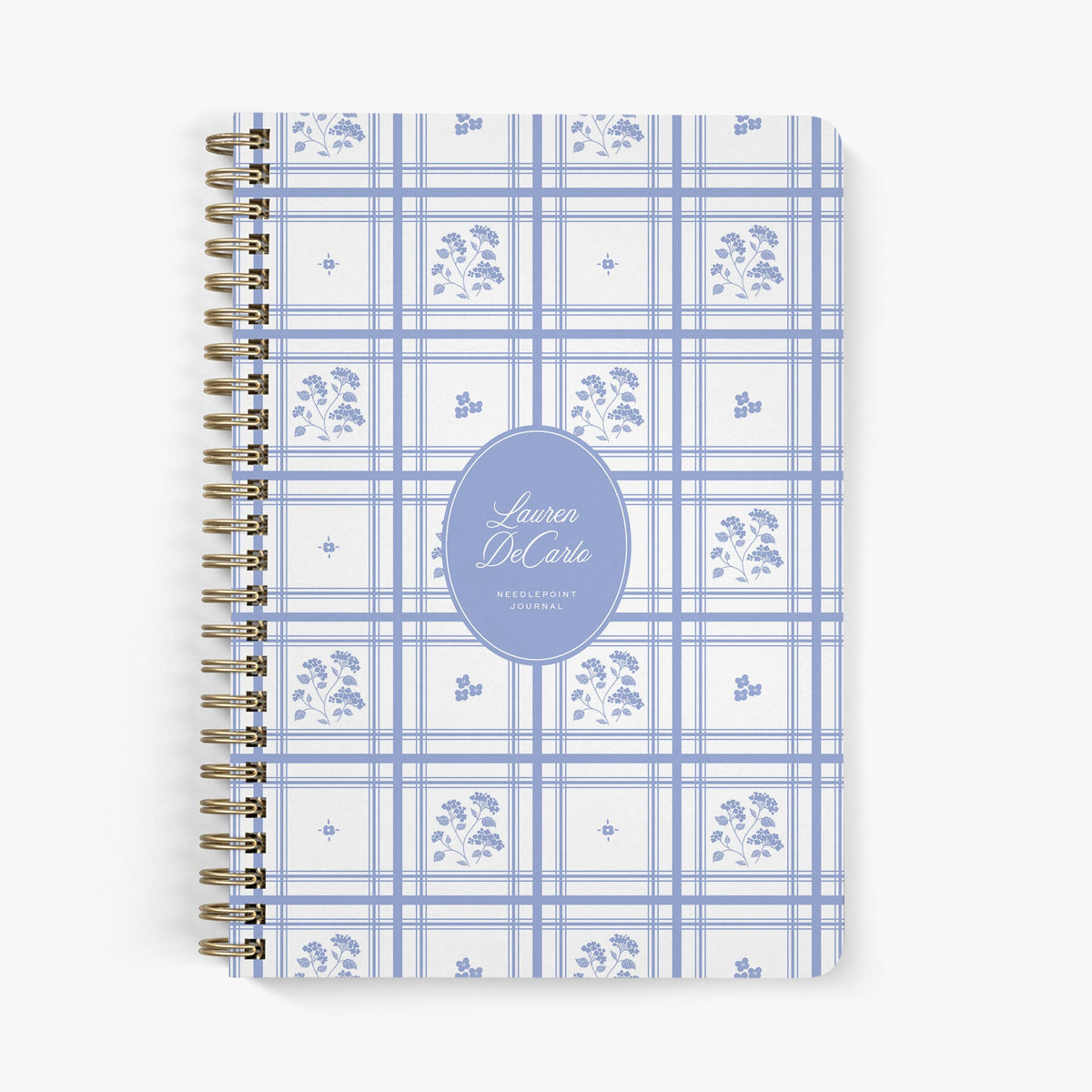 Needlepoint Journal - Blue Plaid