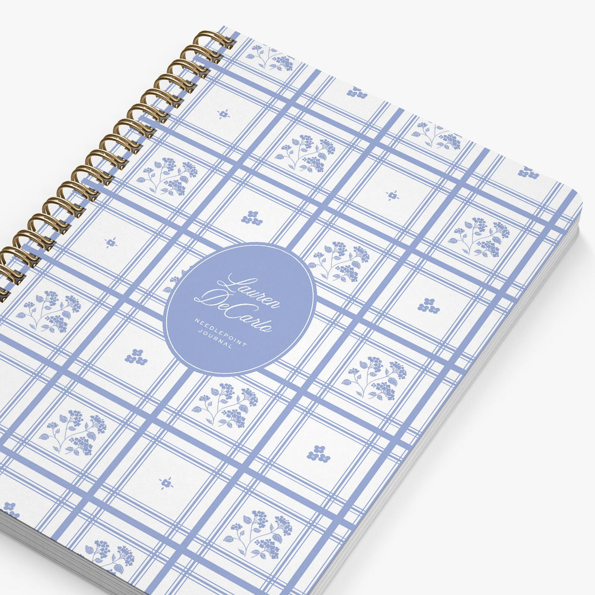 Needlepoint Journal - Blue Plaid