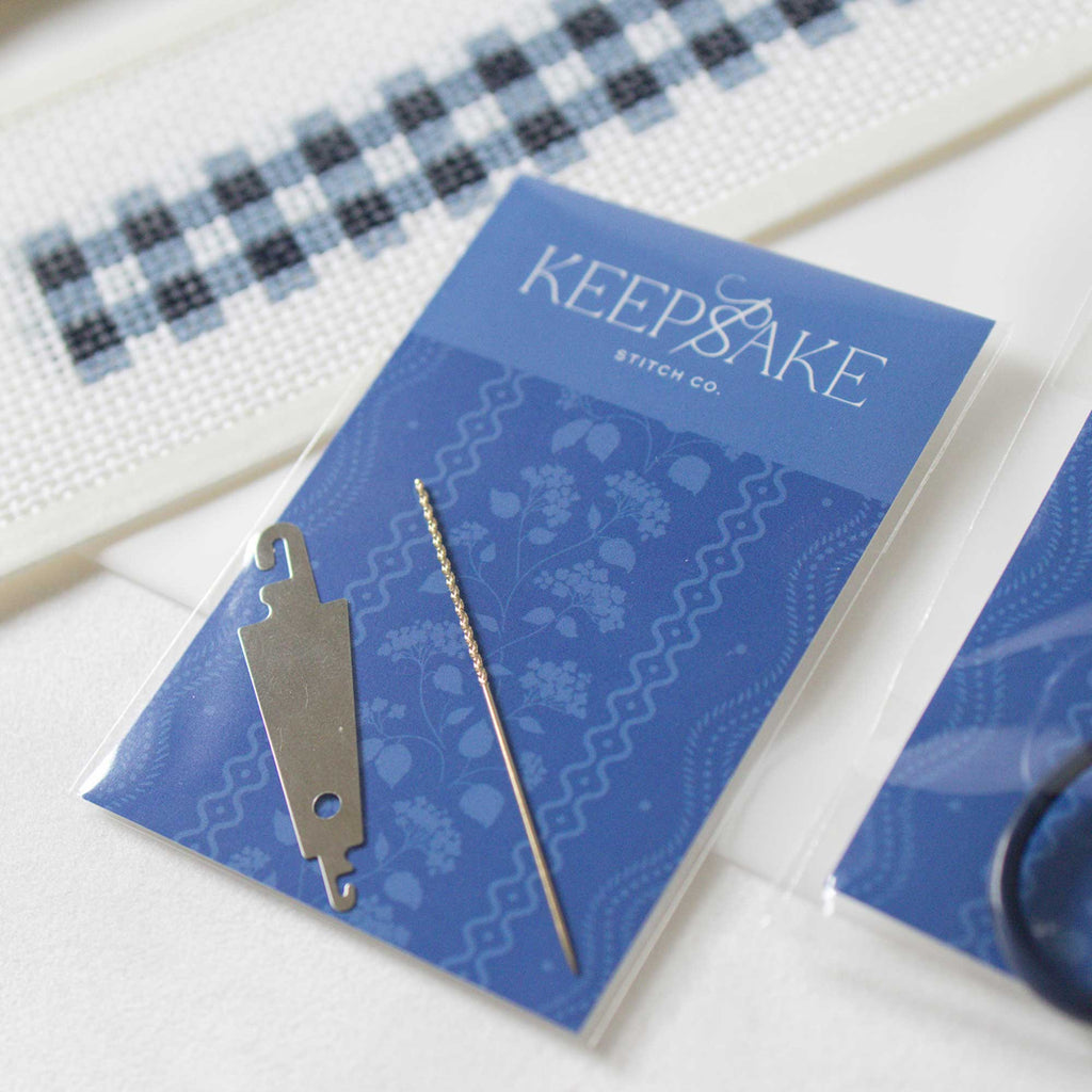Key Fob Kit - Blue Gingham