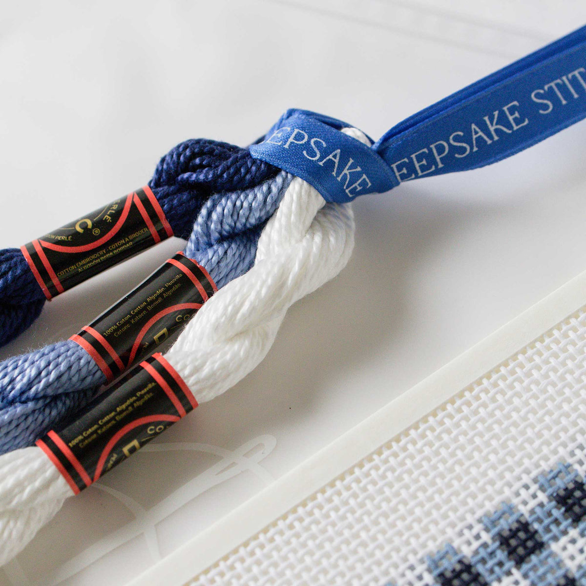 Key Fob Kit - Blue Gingham