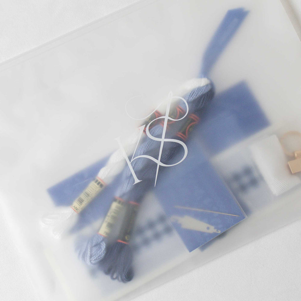 Key Fob Kit - Blue Gingham