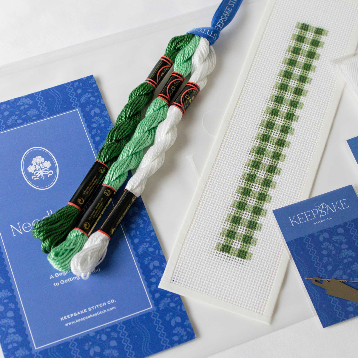 Key Fob Kit - Green Gingham