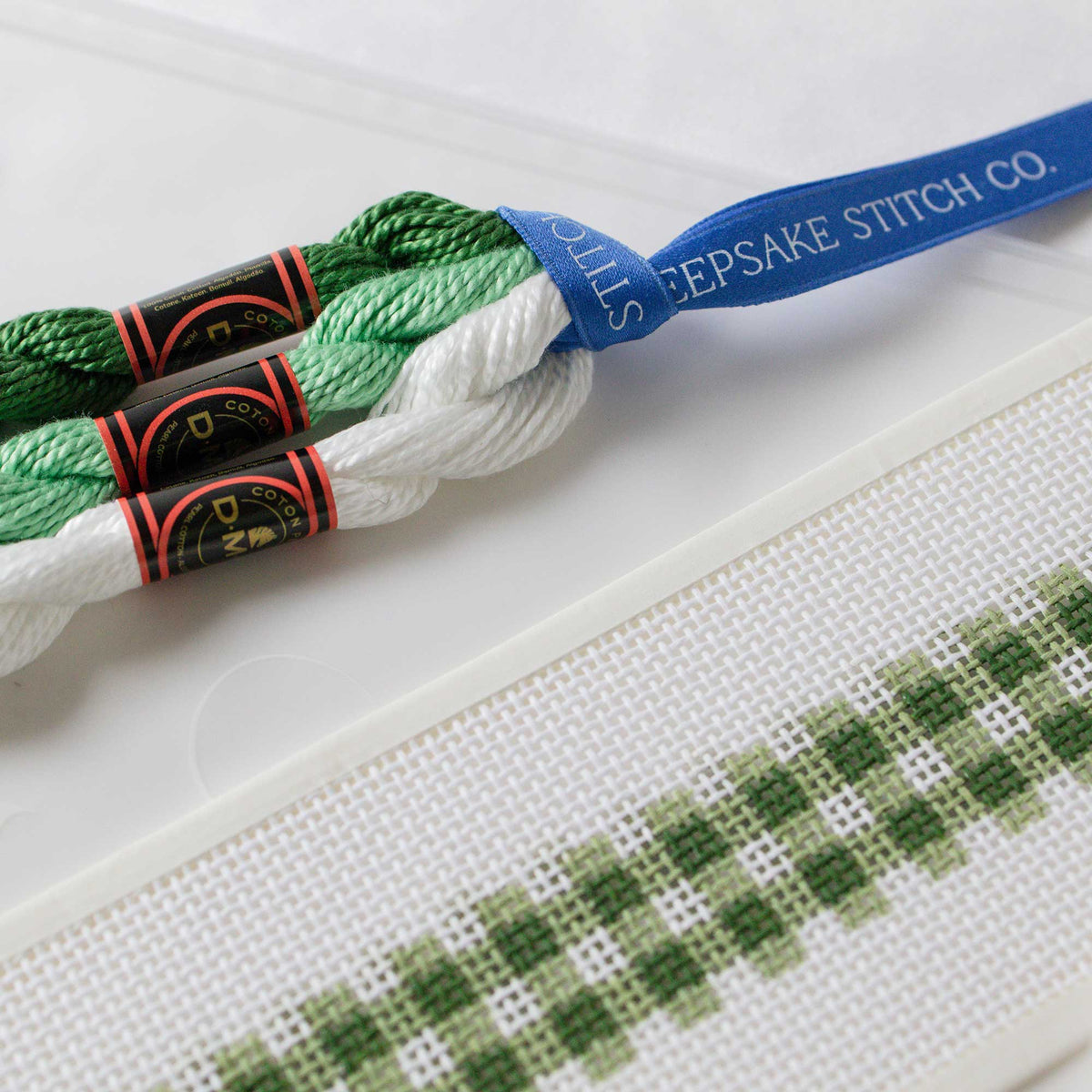 Key Fob Kit - Green Gingham