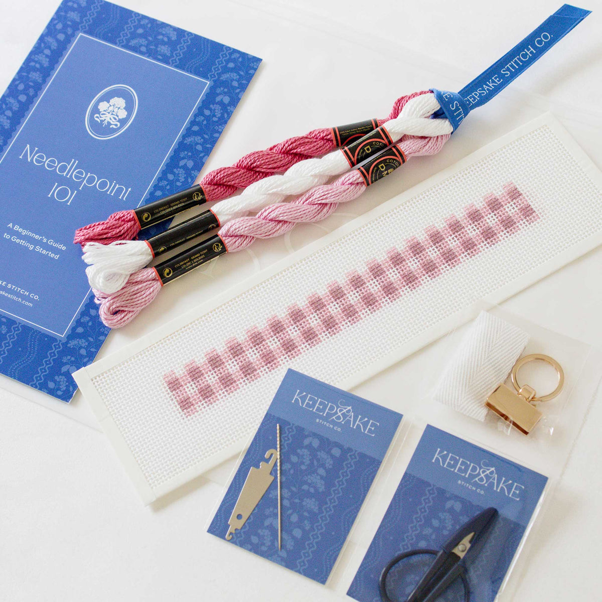 Key Fob Kit - Pink Gingham
