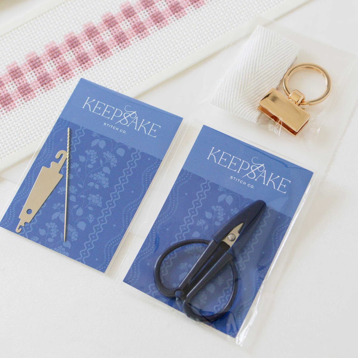 Key Fob Kit - Pink Gingham