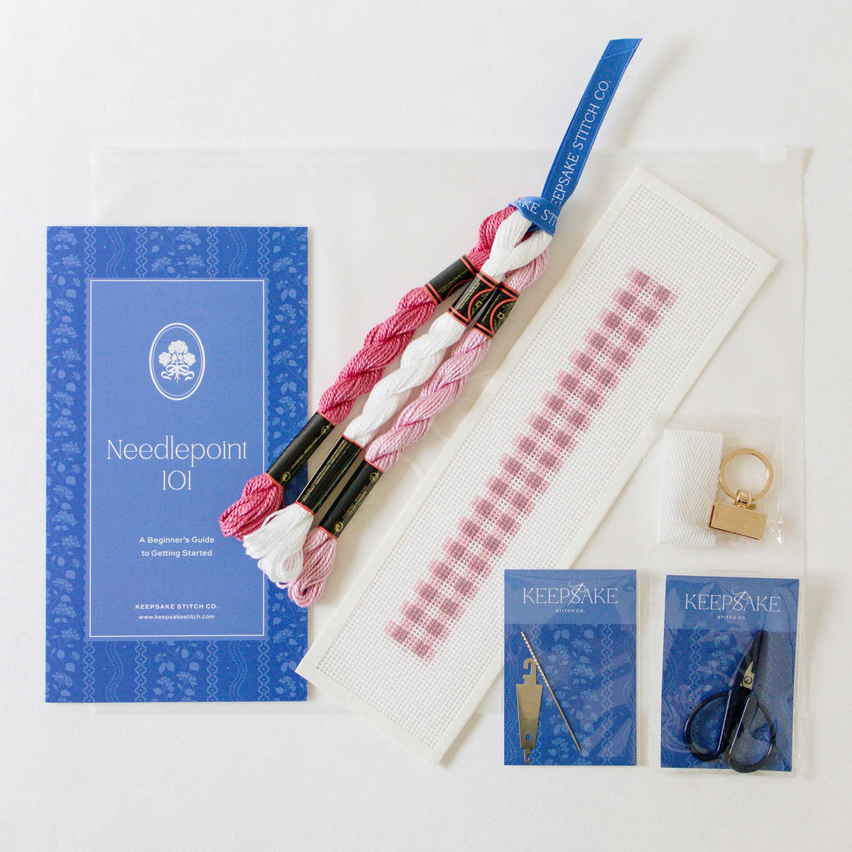 Key Fob Kit - Pink Gingham